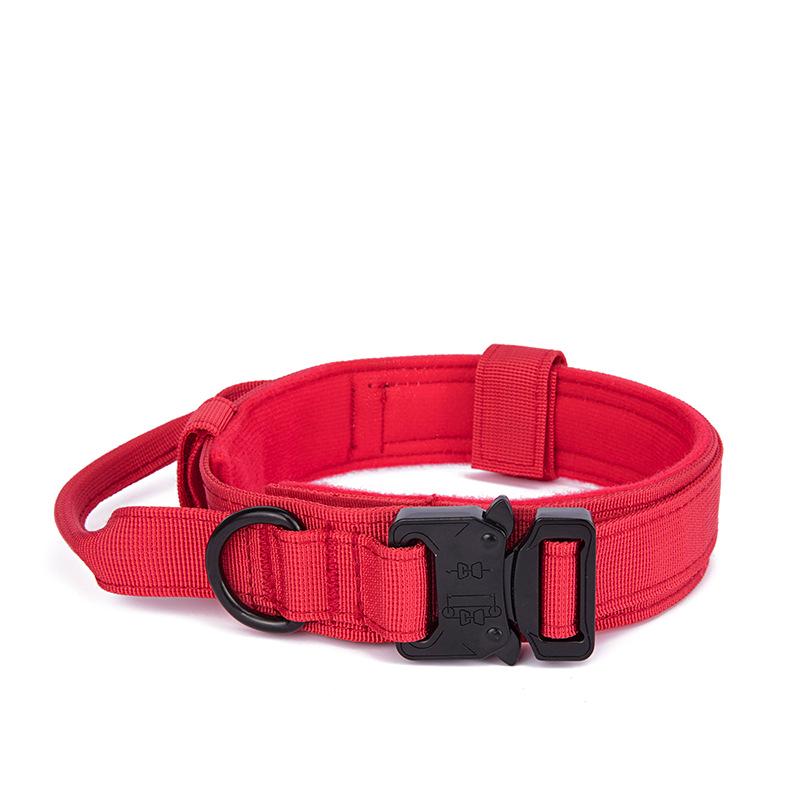 Adjustable Tactical K9 Dog Collar with Quick Release for Medium & Large Breeds