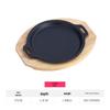 ZISIZ Cast Iron Teppanyaki Grill Pan, 27cm Round