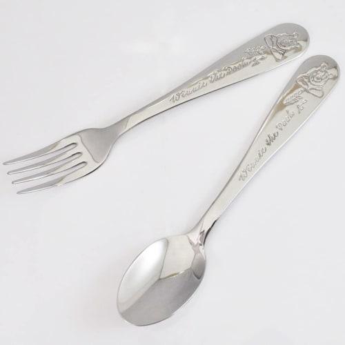 Skater Stainless Steel Fork for Adults, Engraved with Disney Winnie the Pooh Design, FS1C-A