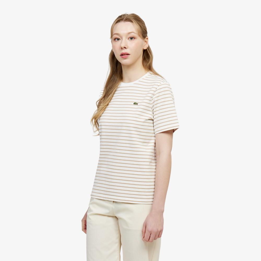 [lacoste] Women's Striped Short Sleeve T-Shirt TF262E-56G