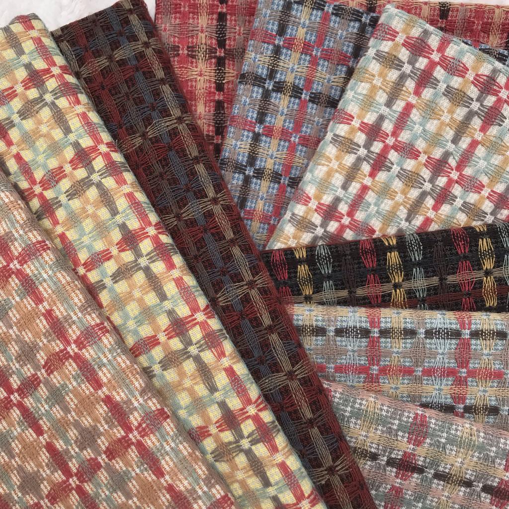 50*70cm Japanese Yarn Dyed Cotton Fabric for DIY Doll Basic Patchwork Purse Sewing Quilting Craft Yarn-dyed Cloth