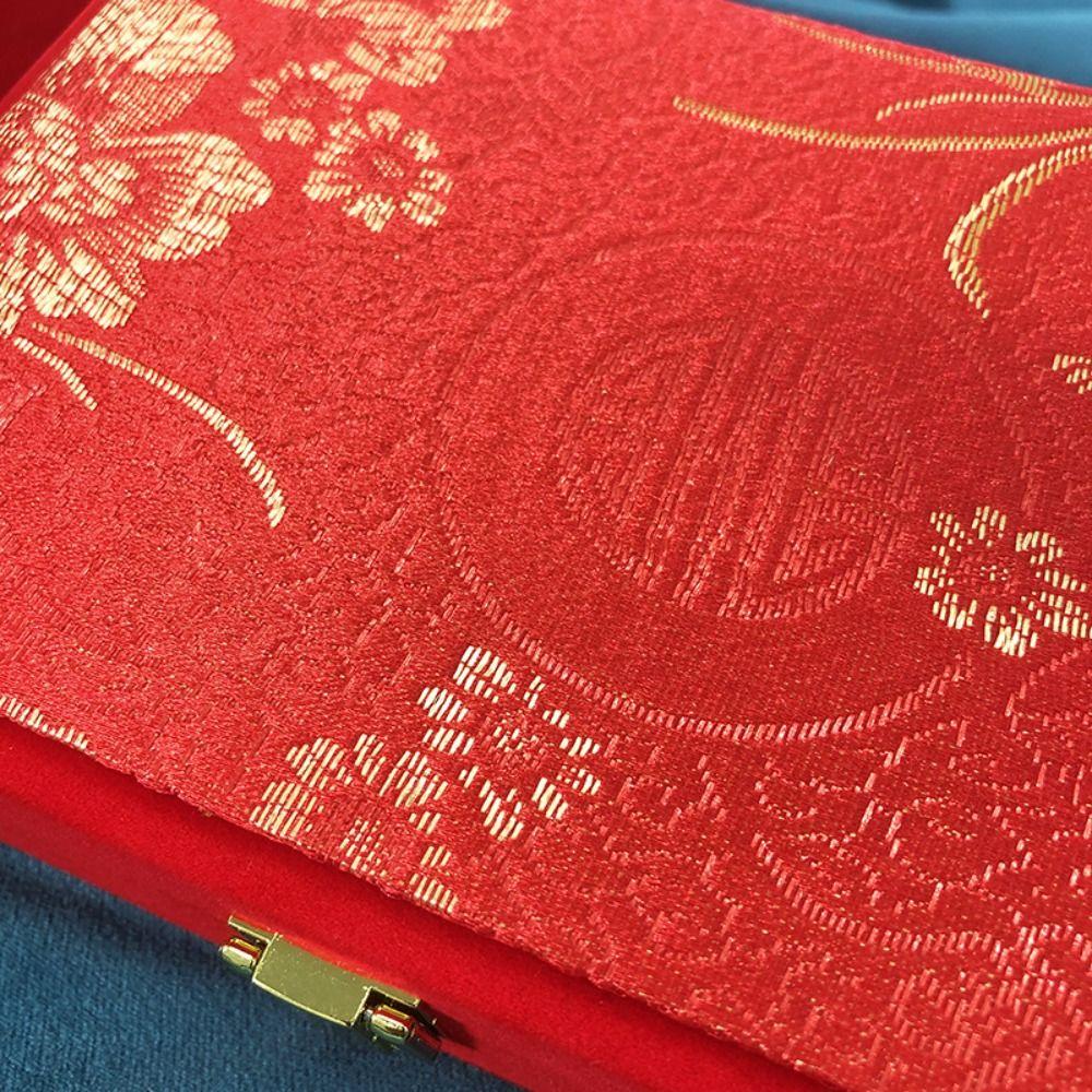 Dragon and Phoenix Wedding Jewelry Display Box Velvet Rings Earrings Storage Case  Home