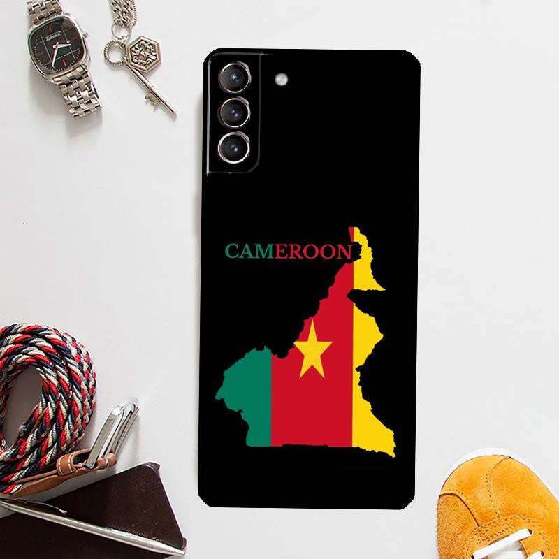 Republic of Cameroon Flag Case For Samsung Galaxy S24 Ultra S20 S21 S22 S23 Plus S9 S10 S24 FE S25 Ultra Cover Coque