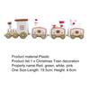 Christmas Train Ornament Bright Color Adorable Sturdy Smooth Surface Crafts Children's Day Gift Plastic Cake Decoration Tabletop Xmas Train