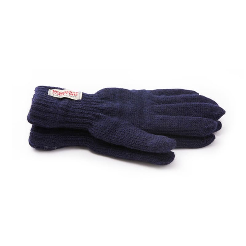 NEWBERRY KNITTING Wool Gloves - Navy