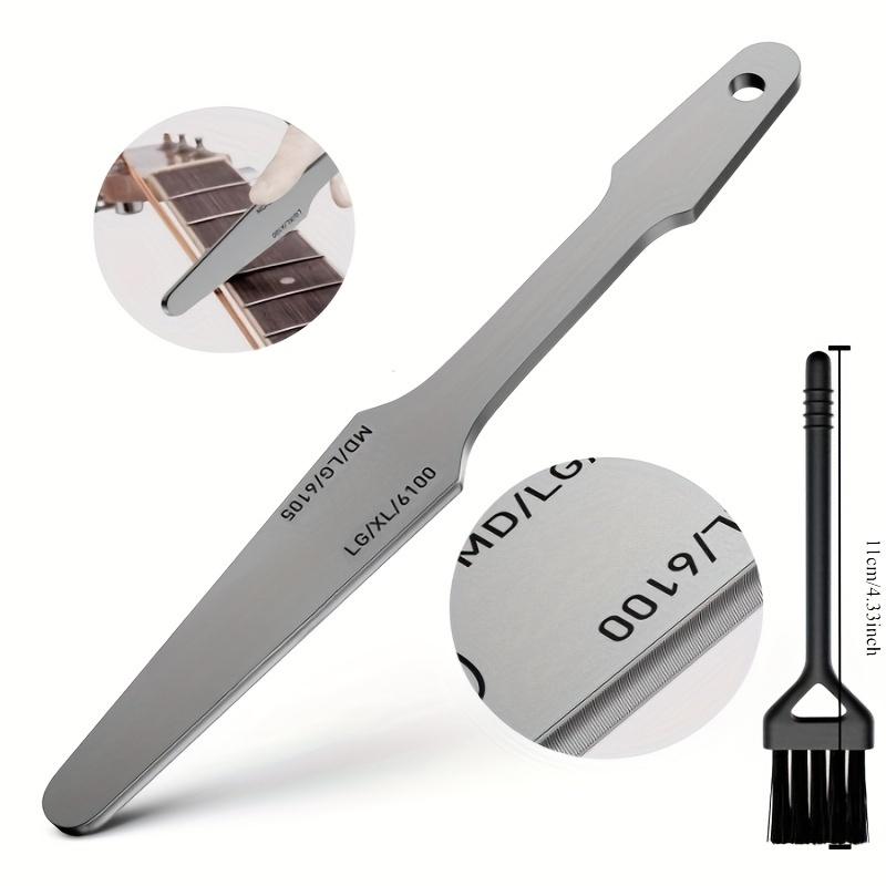 Two Sets Of Guitar Frets Double-sided Files, High Carbon Steel Design Wire Files, With Cleaning Brush Set