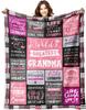 Gifts from Daughter Son for Mother's Day Birthday Mom Gifts Anniversary Unique Gifts for Mom Super Soft Flannel Throw Blankets