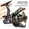 New Double Brake Design Spinning Fishing Reel 3000-6000 Series Maximum Drag 8KG Gear Ratio 5.2:1/5.0:1 Metal Spool Suitable for Carp Fishing Tools