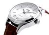 automatic genuine leather sapphire crystal x brown crocodile embossed [JIOS] Japanese-made watch, men's, strap, (silver strap)
