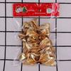 12Pcs/Pack Golden Silver Red Christmas Bow Ornament Tree Decoration Bowknot Pendant For Home
