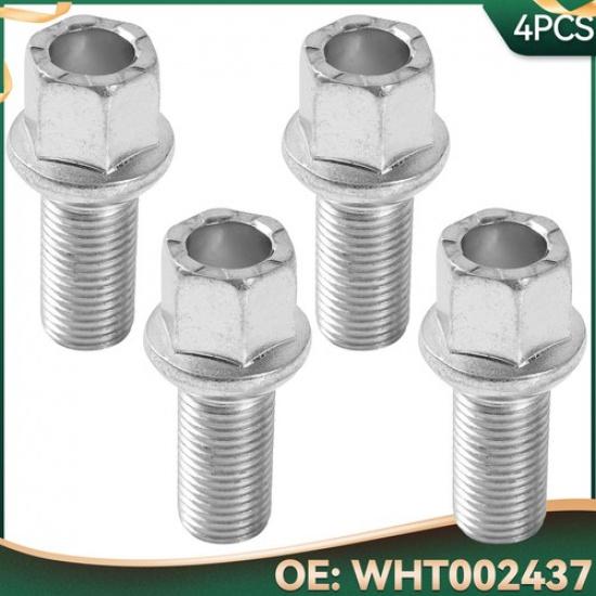

4x Wheel Bolts Lug Nuts WHT001812 For VW Golf Eos Jetta Passat B6 M14x15 Silver