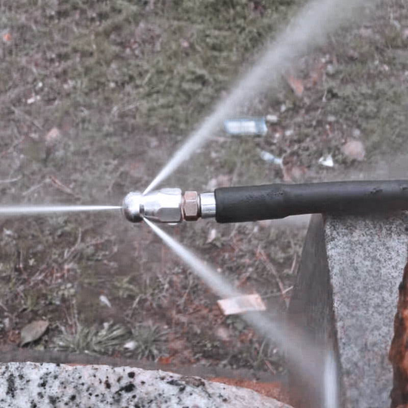Pressure Washer Sewer Jetting Nozzle with Stainless Steel 1/4Inch Quickly Connector Durable Design Sewer Jet Nozzle