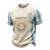 Men's Neck Short Sleeve Soccer Fan T-Shirt for Day