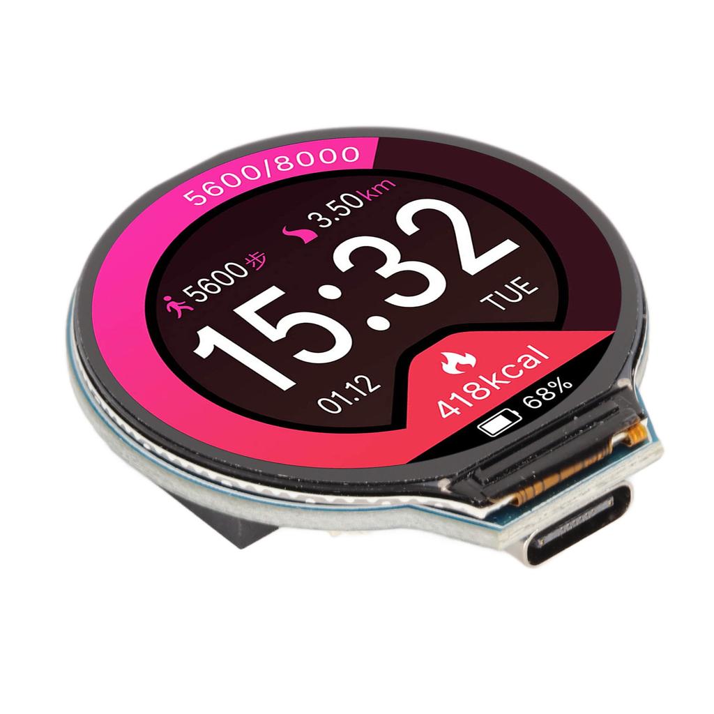 RP2040 MCU Board 1.28in LCD RP2040 Chip 133MHz 264KB SRAM 4MB Flash Round LCD Module for RasPi Pico DIY Replacement