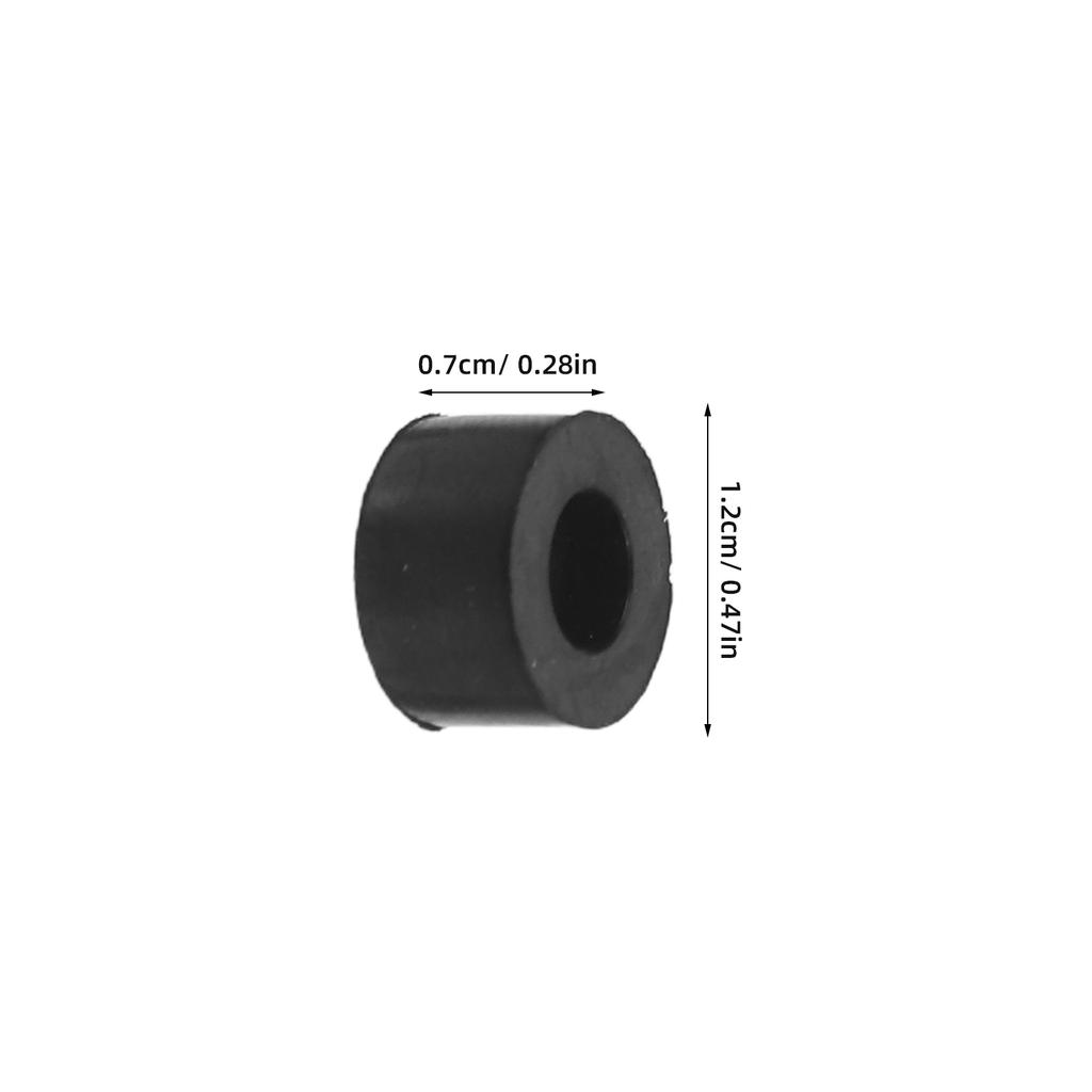 50pcs Rubber O-Type Washers 20Mm Od 6Mm Id 5Mm Thick Black Vibration Damping Isolation Mount For Machinery Equipment Anti