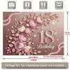 2D Pink Rose 18th Happy Birthday Backdrop 210x150cm Party Banner