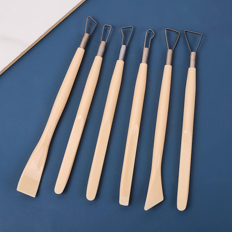 6-Piece Multi-Functional Clay Sculpting Tool Set PVC