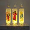 Jésus Vierge Christ Lampe Bougie LED Romantique Sans Flamme Bougie Chauffe-Plat Religieuse Veilleuse Ornement Décoratif de Bureau