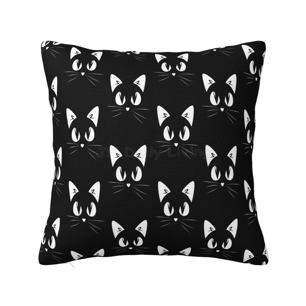 Personalized Cute Cartoon Anime Throw Pillow Case Cushion Cover Square Cotton Pillowcase for Home Bed Sofa Car Office 18x18 Inch