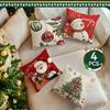 Santa Claus Snowman Series Cushions Pillowcase Polyester Cushion Cover Throw Pillow Sofa Decoration Pillowcover Home Car Decor
