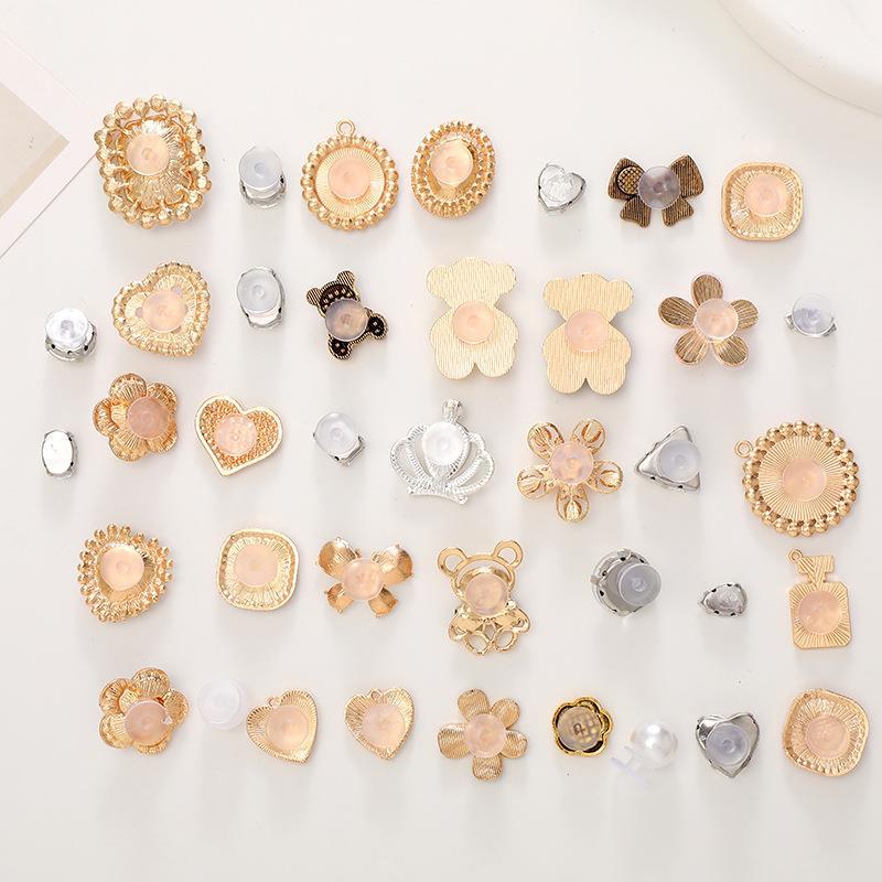 Zinc Alloy Pearl Flower Clog Accessories - DIY Shoe Buckle Decoration