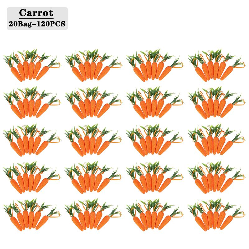 6-120PCS Easter Carrot Pendant Carrot Ornament Party Hanging Decor Festive Celebration Spring Home Decoration Decorative Accent