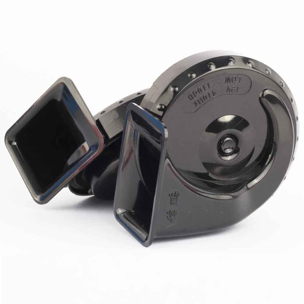 2 Pcs Black Universal 12V Loud Dual-tone Snail Electric Horn 110dB For Car Truck Motorcycle