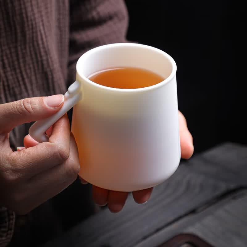Tuopai Mutton Fat Jade Porcelain Office Cup