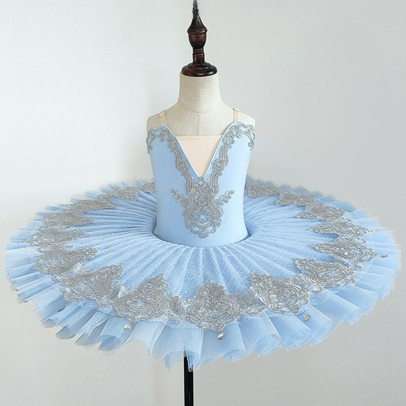 

Little Swan Dance Dress, Multi-color Ballet Performance Dress, Cute and Sweet Stage Costume 100 синий