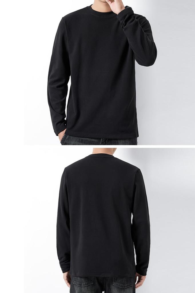 Hisitosa Long Sleeve Cold Weather of and Addictively Soft Men's Undershirts, Underwear, 3-Pack 5, Fleece-Lined, Thick, Antibacterial, Odor-Resistant,