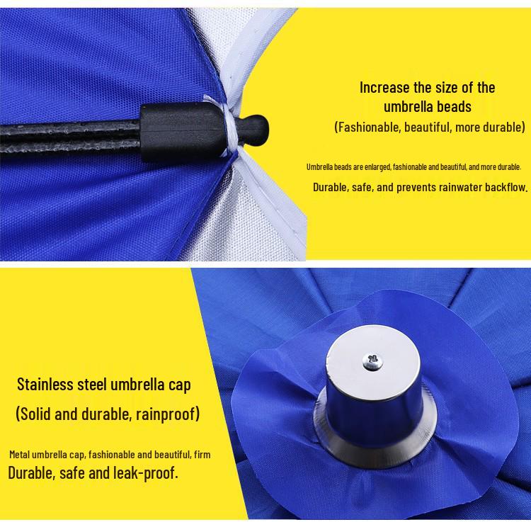Custom Logo Double Bone Outdoor Sunshade Umbrella with Fast Shipping