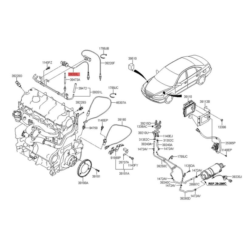 Car O2 Oxygen Sensor 39350-2A400 39350-2A420 For Hyundai Kia Opel Vauxhall Saab 0281004026