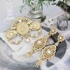 Gold Color Wedding Jewelry Brooch Earring Sets For Women Pins Bijoux Gift