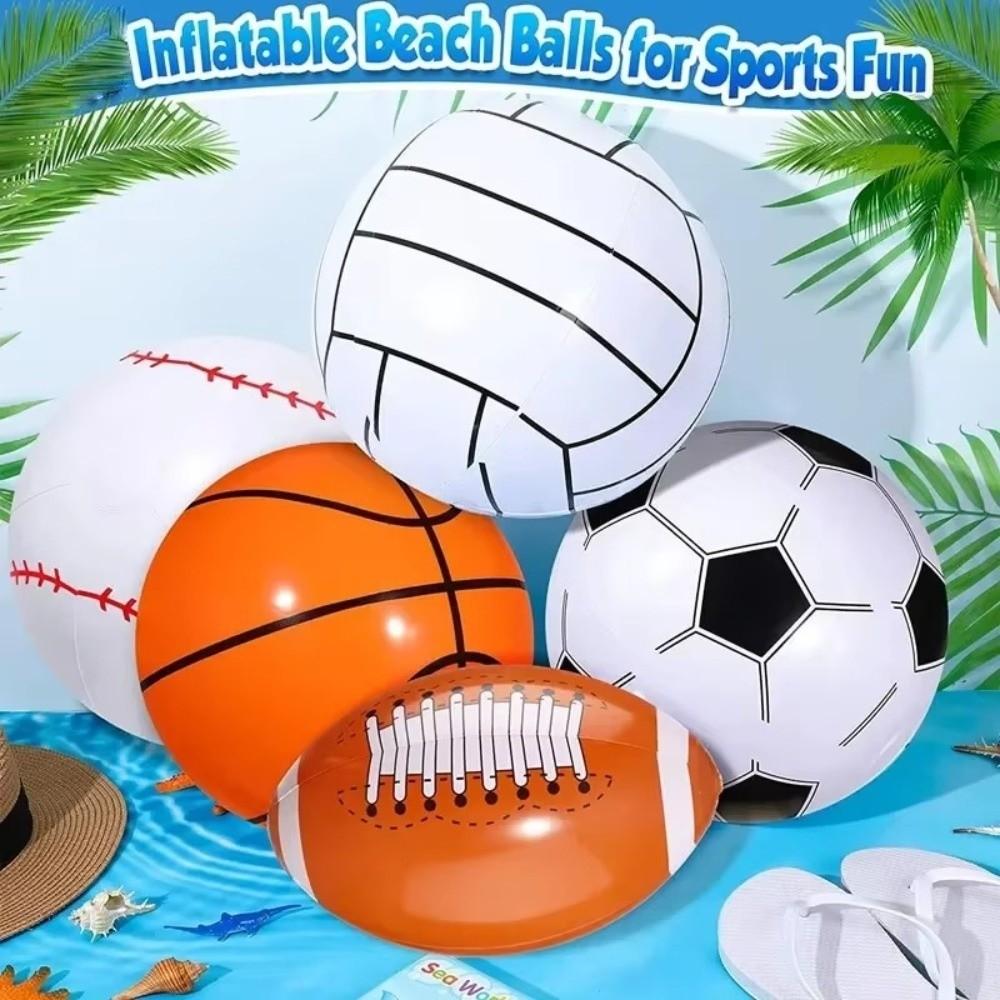 1PC Beach Football Balls Baseball Style Water Play Toys Summer Inflatable Balls  Sports Party