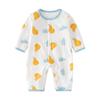 Baby Summer Long-Sleeve Bamboo Fiber Romper with Breathable Mesh Back