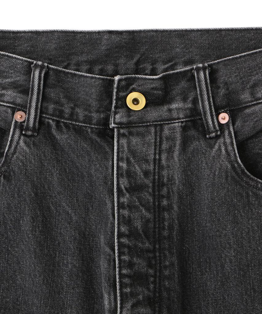 Schott BLACK DENIM Black Denim Size 36 LOT.125 Men's Pants, 011, Black, 782-4211003
