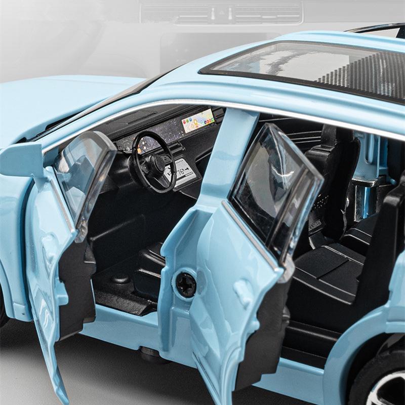 1/32 FÜHRENDES IDEAL EINS Legierung Elektrofahrzeuge Modell Diecast Metall Neue Energie Automodell Simulation Ton und Licht Kinderspielzeug Geschenk