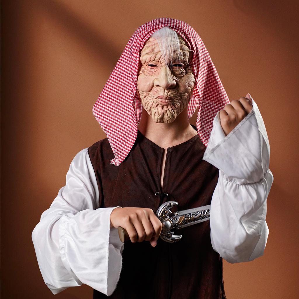 1pc Granny Mask - Latex Material - Suitable For Cosplay, Halloween Costumes, Stage Performance Props, Holiday Party Trick Or Tre