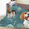 A Beagle Dog With Sparks Embodies Energetic Canine Playfulness Blankets Flannel Sofa Throw Blanket Breathable Throws Bedspread