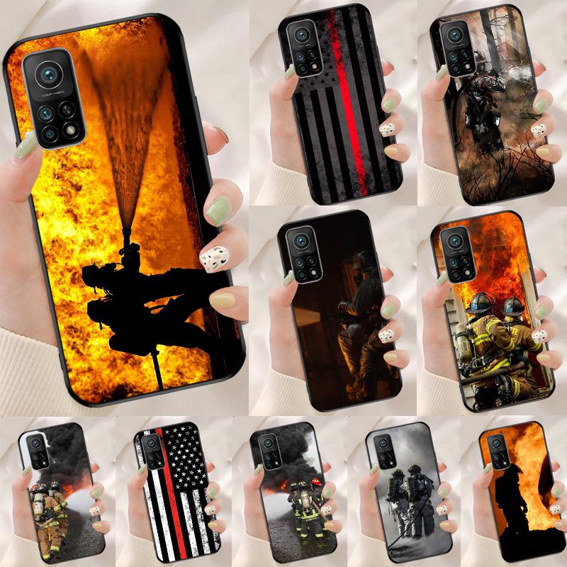 Firefighter Fire Fireman Cover For Xiaomi 14 Ultra 15 13 11T 12T 13T 14T Pro POCO X7 Pro X3 X5 X6 M6 F5 F6 Pro Case