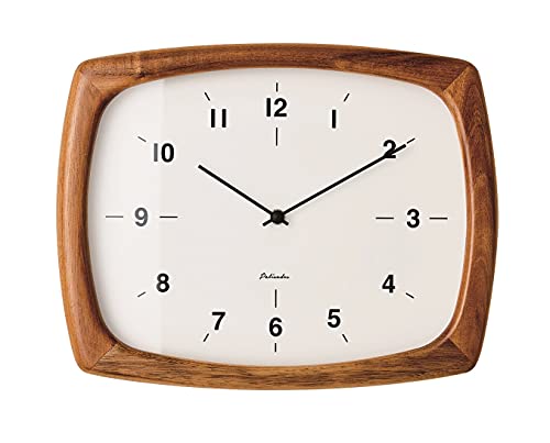 

Interform Nifer CL-3355LB Brown Wood Square Radio-Controlled Wall Clock, 33cm Wide x 26cm High x 5cm Deep