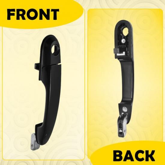 Front Driver Side Smooth Black Exterior Door Handle for 2005-2009 Hyundai Tucson