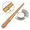 Plastic handle, electroplated copper rod, Mido ring, 0-13 size measuring ruler, ring finger size measurement
