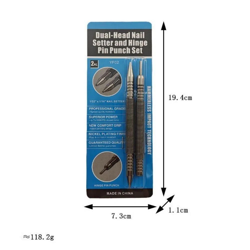 1/2Pcs 1/16&3/32inch Center Pin Punch Double Head Center Holes Punch Woodwork Drill Bit