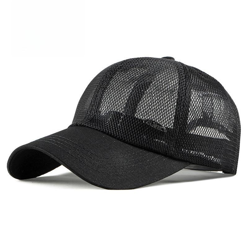 Unisex Breathable Full Mesh Baseball Cap Summer Lightweight Trucker Hat Sun Protection Outdoor Sports Peak Cap for Men Women