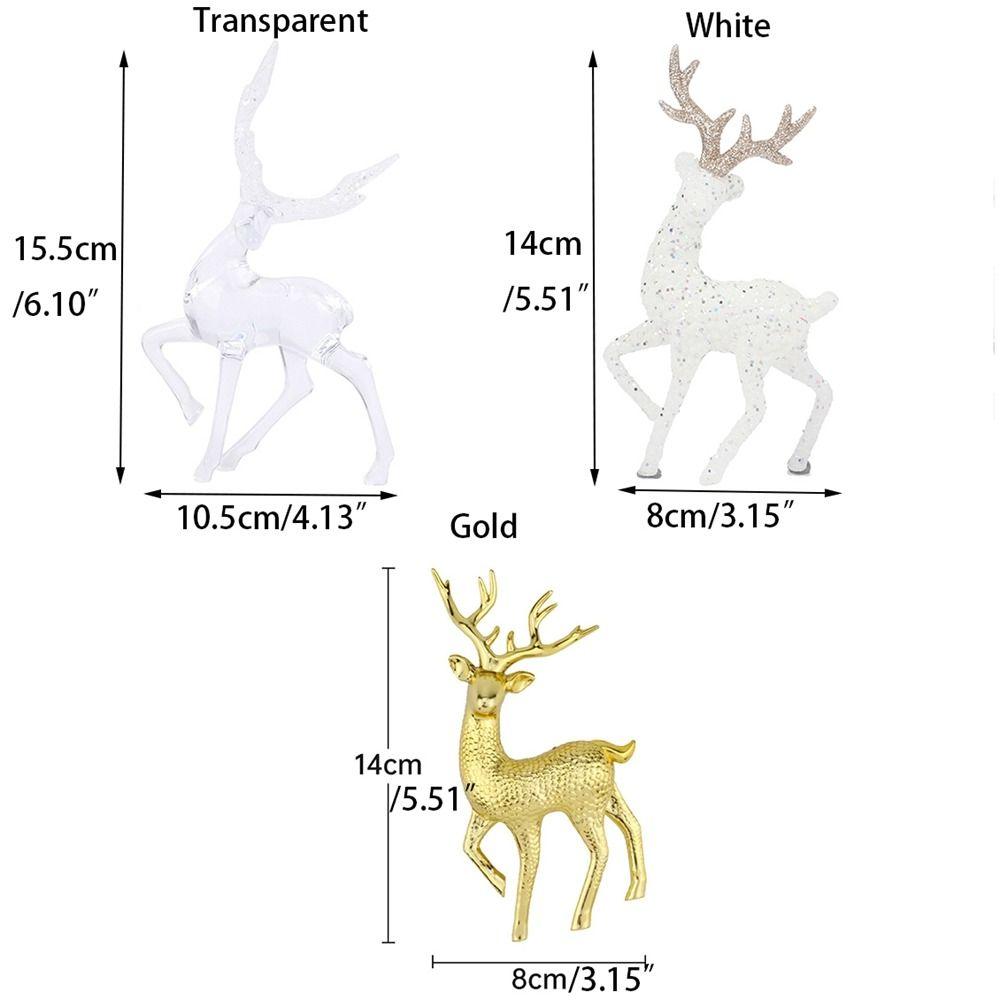 Easy To Install Elk Miniatures Elk Artificial Mini Deer Beautiful Sika Deer Statue  Christmas