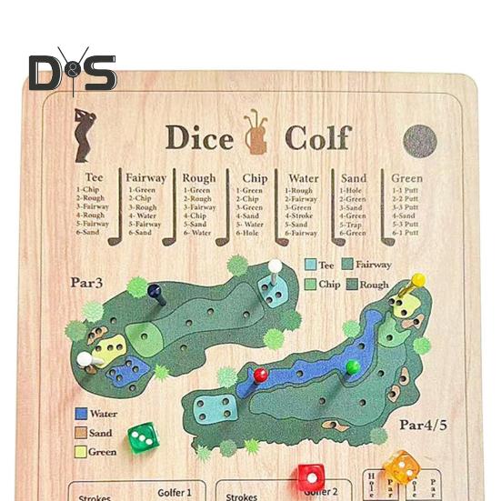 1 sada dřevěných golfových kostek, deskových her, přenosných cestovních golfových skóre, hraček pro děti a dospělé, interaktivních golfových stolních hraček, pro děti, rodinné večery, párty, základní hry