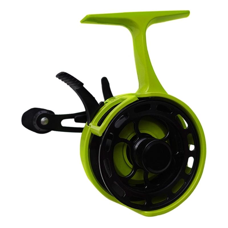 Angelausrüstung Inline Eisangelrolle mit Metallspule und 3+1 Kugellagern Inline Freilauf Eisangelrolle mit großer Spule