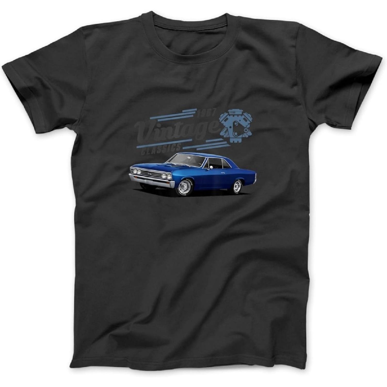 1967 67 Chevelle SS Trending Chevys Vintage Muscle Car T-Shirt, Sweatshirt, Hoodie for Men Women Kids Made in Canada Black S разноцветный