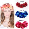 Red Rose Flocking Cloth Headband for Wedding & Bride DIY Hair Accessories